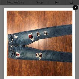 Rag’n’Bone Sloan’s plaid patch jeans